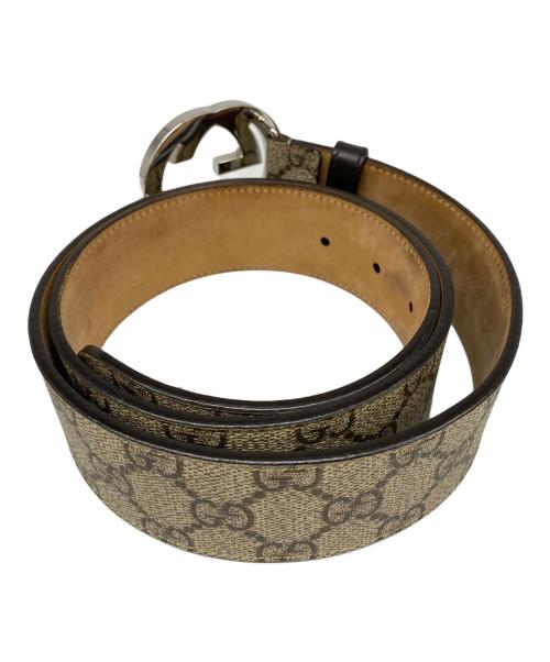 GUCCI（グッチ）GUCCI (グッチ) インターロッキングG バックル GG ベルト ベージュの古着・服飾アイテム