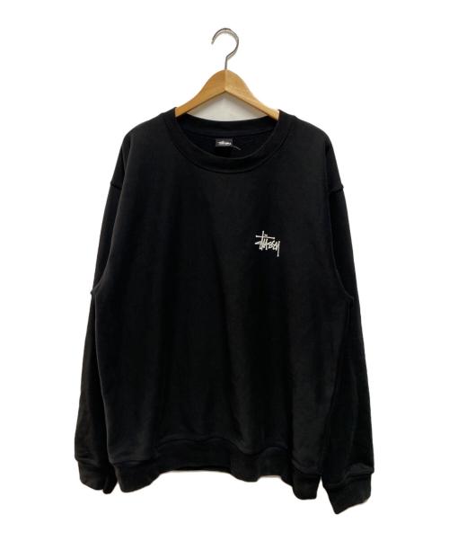 stussy（ステューシー）stussy (ステューシー) BASIC STUSSY CREW ブラック サイズ:ＸＬの古着・服飾アイテム