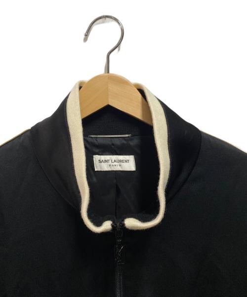 Saint Laurent Paris（サンローランパリ）Saint Laurent Paris (サンローランパリ) パネルデザインハイネックボンバーブルゾン ブラック サイズ:54の古着・服飾アイテム