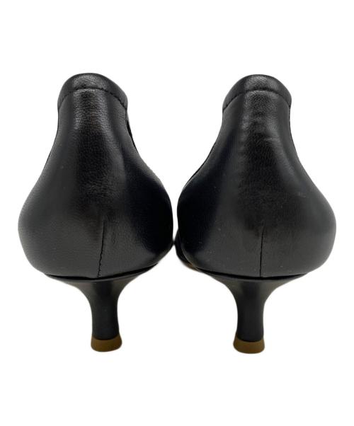 FABIO RUSCONI（ファビオルスコーニ）FABIO RUSCONI (ファビオルスコーニ) ポインテッドトウチュールパンプス ブラック サイズ:38の古着・服飾アイテム