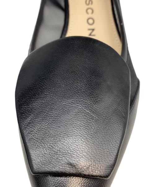 FABIO RUSCONI（ファビオルスコーニ）FABIO RUSCONI (ファビオルスコーニ) ポインテッドトウチュールパンプス ブラック サイズ:38の古着・服飾アイテム