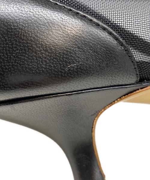 FABIO RUSCONI（ファビオルスコーニ）FABIO RUSCONI (ファビオルスコーニ) ポインテッドトウチュールパンプス ブラック サイズ:38の古着・服飾アイテム