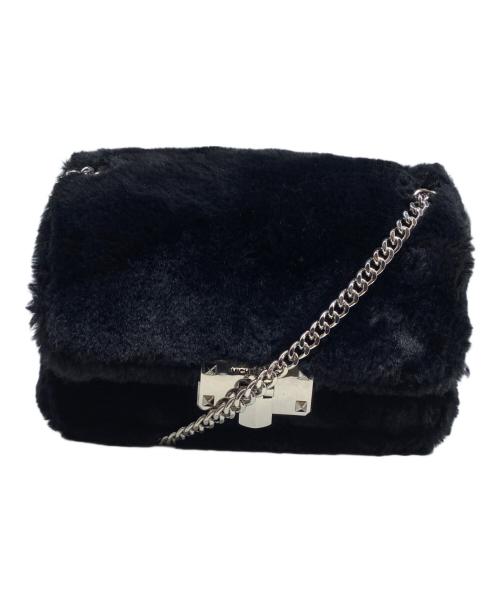 MICHAEL KORS（マイケル・コース）MICHAEL KORS (マイケル・コース) フェイクファーチェーンバッグ ブラックの古着・服飾アイテム