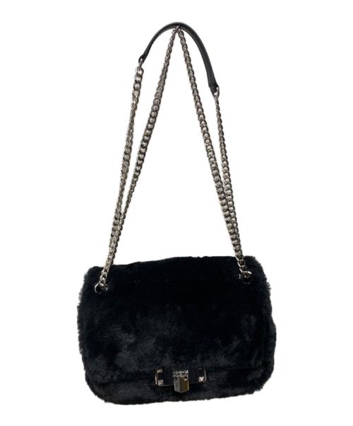 MICHAEL KORS（マイケル・コース）MICHAEL KORS (マイケル・コース) フェイクファーチェーンバッグ ブラックの古着・服飾アイテム