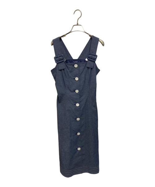 M'S GRACY（エムズグレイシー）M'S GRACY (エムズグレイシー) Aラインシルエットジャンパースカート インディゴ サイズ:Ｍの古着・服飾アイテム