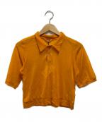 AURALEEオーラリー）の古着「GAUZE SHORT POLO」｜オレンジ
