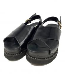 UNITED ARROWS（ユナイテッドアローズ）の古着「クロスバックベルトサンダル」｜ブラック