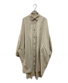 LE PHIL（ル フィル）の古着「ミリタリープルーフオーバーサイズブラウス」｜ベージュ