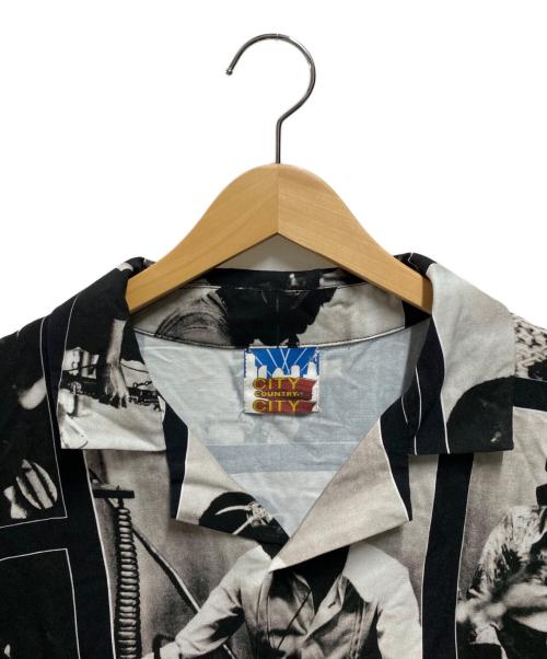 city country city（シティーカントリーシティー）city country city (シティーカントリーシティー) OPEN COLAR S/S SHIRTS ブラック サイズ:Mの古着・服飾アイテム