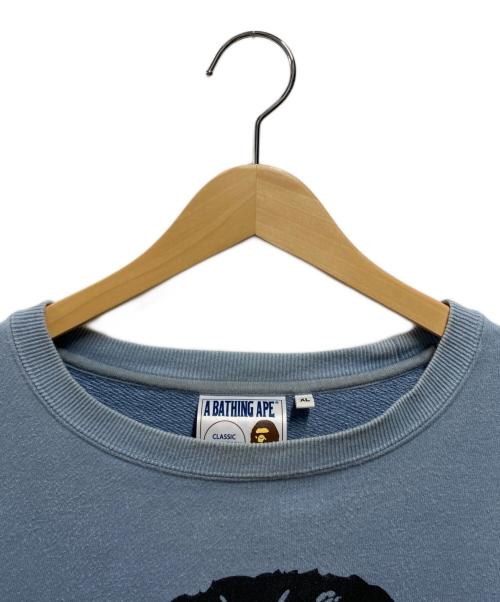 A BATHING APE（ア ベイシング エイプ）A BATHING APE (ア ベイシング エイプ) RELAXED FIT CREWNECK スカイブルー サイズ:XLの古着・服飾アイテム