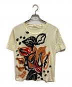 MARNIマルニ）の古着「フラワープリントＴシャツ」｜イエロー