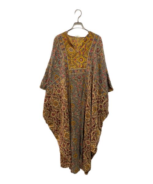 ANOKHI（アノキ）ANOKHI (アノキ) 花柄ワンピース イエロー サイズ:FREEの古着・服飾アイテム