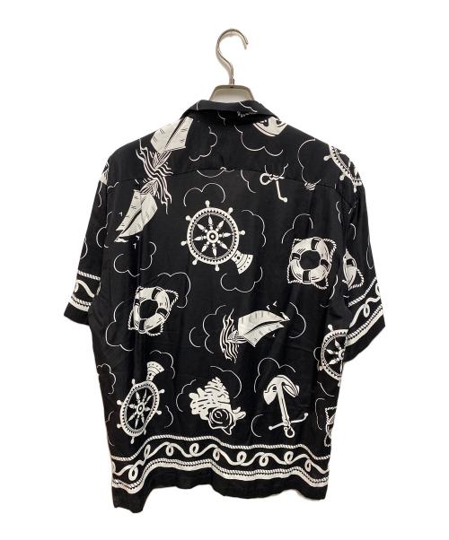 SOLARIS&CO.（ソラリス&コー）SOLARIS&CO. (ソラリス&コー) PATTERN OP S/S SHIRT ブラック サイズ:38の古着・服飾アイテム