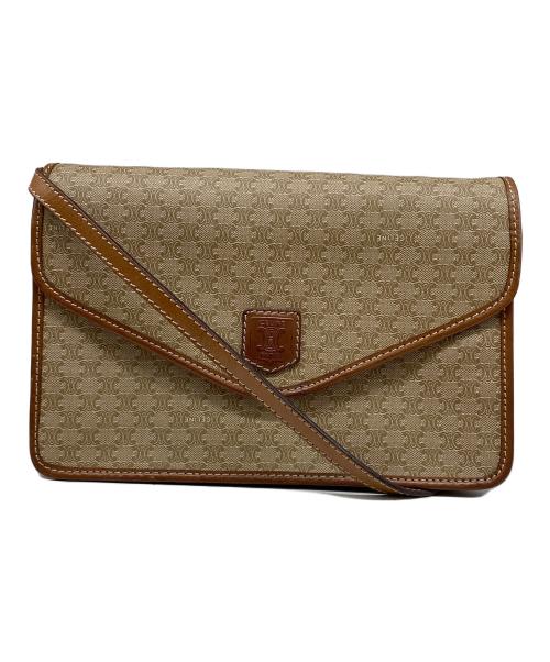 CELINE（セリーヌ）CELINE (セリーヌ) OLD マカダムショルダーバッグ ブラウンの古着・服飾アイテム