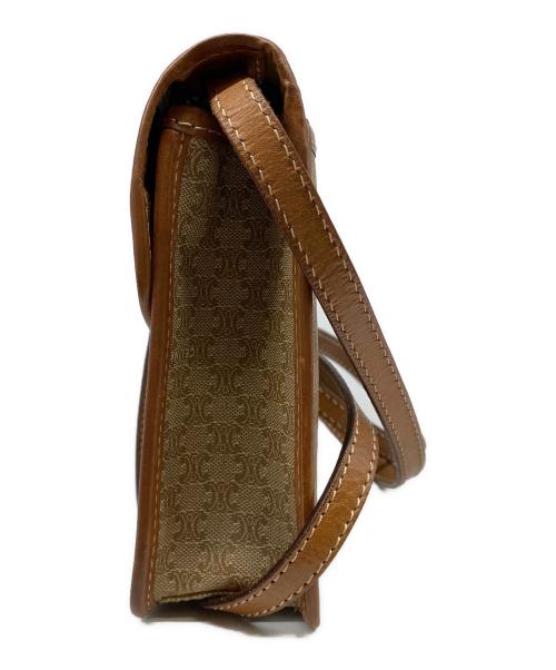 CELINE（セリーヌ）CELINE (セリーヌ) OLD マカダムショルダーバッグ ブラウンの古着・服飾アイテム