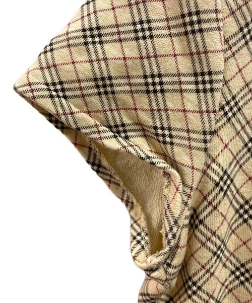 BURBERRY BLUE LABEL（バーバリーロンドンブルーレーベル）BURBERRY BLUE LABEL (バーバリーロンドンブルーレーベル) ノヴァチェックショートスリーブカットソー ベージュ サイズ:38の古着・服飾アイテム