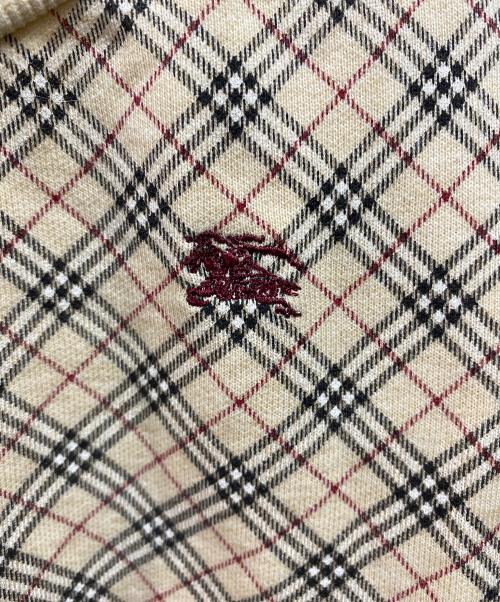 BURBERRY BLUE LABEL（バーバリーロンドンブルーレーベル）BURBERRY BLUE LABEL (バーバリーロンドンブルーレーベル) ノヴァチェックショートスリーブカットソー ベージュ サイズ:38の古着・服飾アイテム