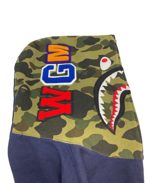 A BATHING APE（ア ベイシング エイプ）A BATHING APE (ア ベイシング エイプ) 00's SHARK FULL ZIP HOODIE ネイビー サイズ:2XLの古着・服飾アイテム