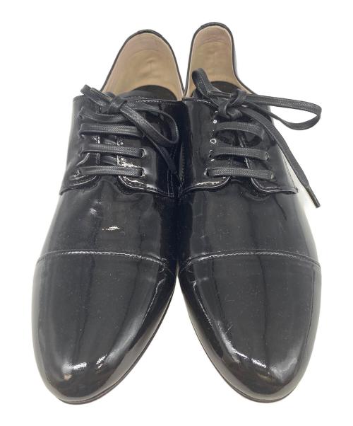 MIU MIU（ミュウミュウ）MIU MIU (ミュウミュウ) パテントレザービジュードレスシューズ ブラック サイズ:40の古着・服飾アイテム