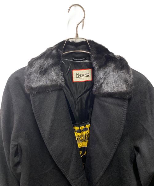 HERNO（ヘルノ）HERNO (ヘルノ) カシミヤコート ブラック サイズ:40の古着・服飾アイテム