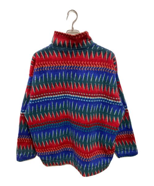 Patagonia（パタゴニア）Patagonia (パタゴニア) 90's ミネハハ柄フリースジャケット ブルー×レッド サイズ:Lの古着・服飾アイテム