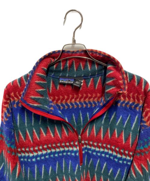 Patagonia（パタゴニア）Patagonia (パタゴニア) 90's ミネハハ柄フリースジャケット ブルー×レッド サイズ:Lの古着・服飾アイテム