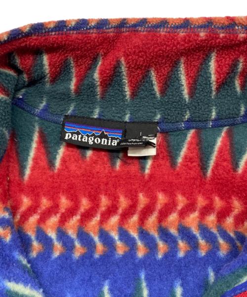 Patagonia（パタゴニア）Patagonia (パタゴニア) 90's ミネハハ柄フリースジャケット ブルー×レッド サイズ:Lの古着・服飾アイテム