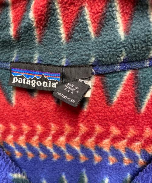Patagonia（パタゴニア）Patagonia (パタゴニア) 90's ミネハハ柄フリースジャケット ブルー×レッド サイズ:Lの古着・服飾アイテム