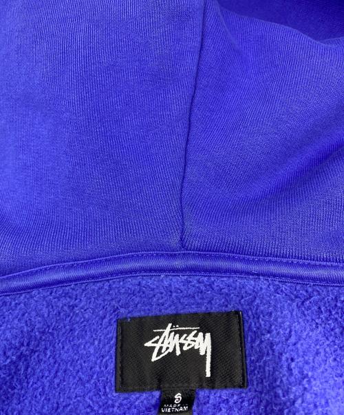 stussy（ステューシー）stussy (ステューシー) FADED GRAPHIC ZIP HOODIE ブルー サイズ:Ｓの古着・服飾アイテム