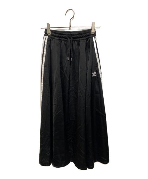 adidas（アディダス）adidas (アディダス) ロングサテンスカート ブラック サイズ:Sの古着・服飾アイテム
