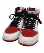 NIKEナイキ）の古着「ハイカットスニーカー」｜ホワイト×レッド