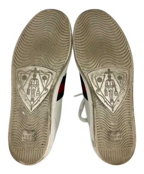 GUCCI（グッチ）GUCCI (グッチ) ACE BEE エンブロイダリー付きウィメンズ スニーカー ホワイト サイズ:361/2の古着・服飾アイテム