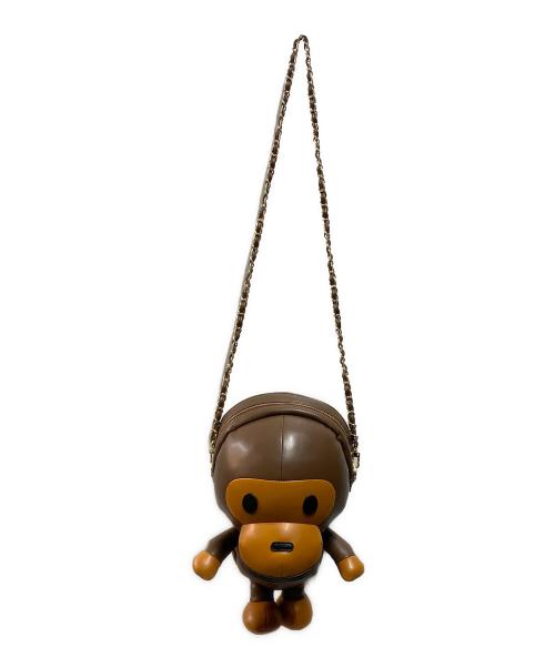 BAPE BY A BATHING APE（ベイプバイアベイシングエイプ）BAPE BY A BATHING APE (ベイプバイアベイシングエイプ) Baby Milo Plush Doll Chain Shoulder Bag ブラウンの古着・服飾アイテム