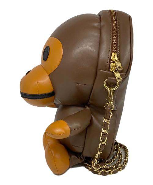 BAPE BY A BATHING APE（ベイプバイアベイシングエイプ）BAPE BY A BATHING APE (ベイプバイアベイシングエイプ) Baby Milo Plush Doll Chain Shoulder Bag ブラウンの古着・服飾アイテム