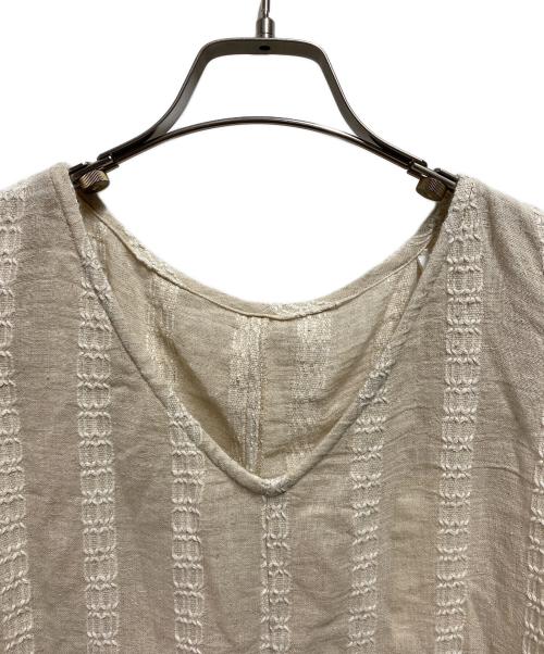 universal tissu（ユニバーサルティシュ）universal tissu (ユニバーサルティシュ) コットンリネンワンピース アイボリー サイズ:FREEの古着・服飾アイテム