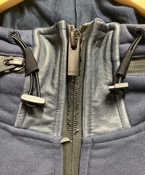 FENDI（フェンディ）FENDI (フェンディ) モンスターロゴジャージージップアップフーディ ネイビー サイズ:Sの古着・服飾アイテム