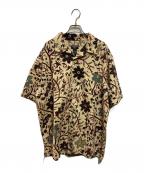 RALPH LAUREN JEANSラルフローレンジーンズ）の古着「90sボタニカル柄アロハシャツ」｜ベージュ