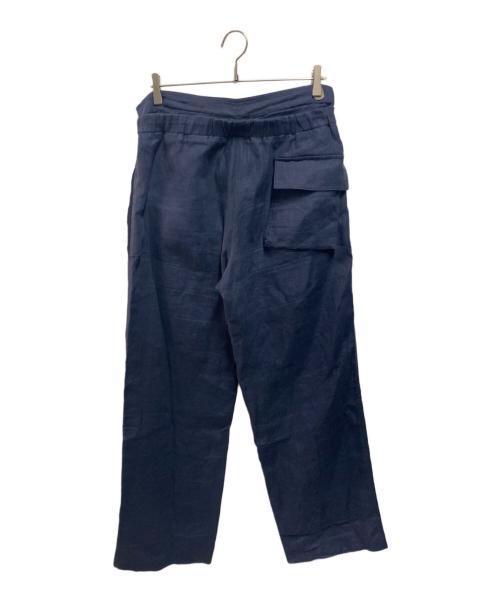 VERSACE（ヴェルサーチェ）VERSACE (ヴェルサーチェ) レイヤードリネンベイカーパンツ ネイビー サイズ:Ｌの古着・服飾アイテム