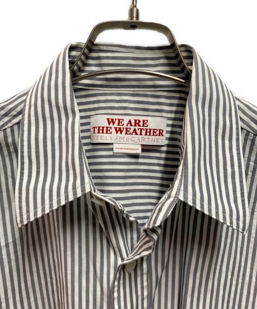 STELLA McCARTNEY（ステラマッカートニー）STELLA McCARTNEY (ステラマッカートニー) 太陽モチーフドッキングシャツ ホワイト×グレー サイズ:38の古着・服飾アイテム