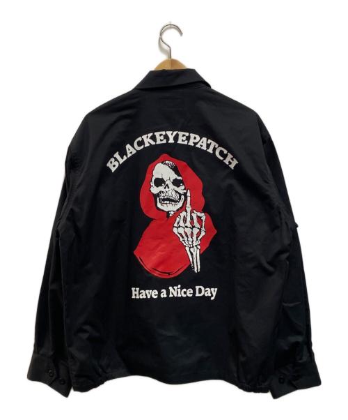 THE BLACK EYE PATCH（ブラックアイパッチ）THE BLACK EYE PATCH (ブラックアイパッチ) HAVE A NICE DAY DRIZZLER JACKET ブラック サイズ:Ｌ 未使用品の古着・服飾アイテム