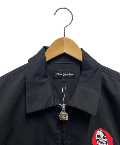 THE BLACK EYE PATCH（ブラックアイパッチ）THE BLACK EYE PATCH (ブラックアイパッチ) HAVE A NICE DAY DRIZZLER JACKET ブラック サイズ:Ｌ 未使用品の古着・服飾アイテム
