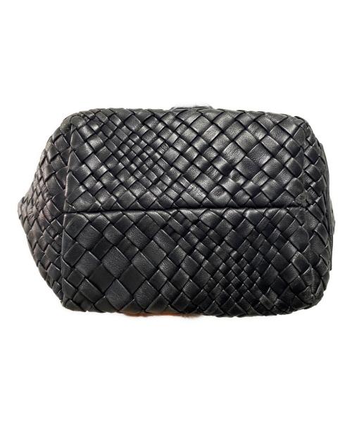 FALORNI（ファロルニ）FALORNI (ファロルニ) イントレチャートレザーハンドバッグ ブラックの古着・服飾アイテム