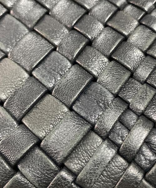 FALORNI（ファロルニ）FALORNI (ファロルニ) イントレチャートレザーハンドバッグ ブラックの古着・服飾アイテム