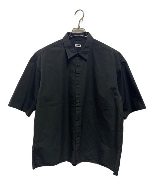H BEAUTY&YOUTH（エイチ ビューティー&ユース）H BEAUTY&YOUTH (エイチ ビューティー&ユース) SQUARE CUTTING SHORT SLEEVE SHIRT ブラック サイズ:Ｍの古着・服飾アイテム