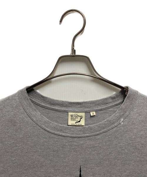 orSlow（オアスロウ）orSlow (オアスロウ) ORIGAMI PRINT Tシャツ グレー サイズ:2の古着・服飾アイテム