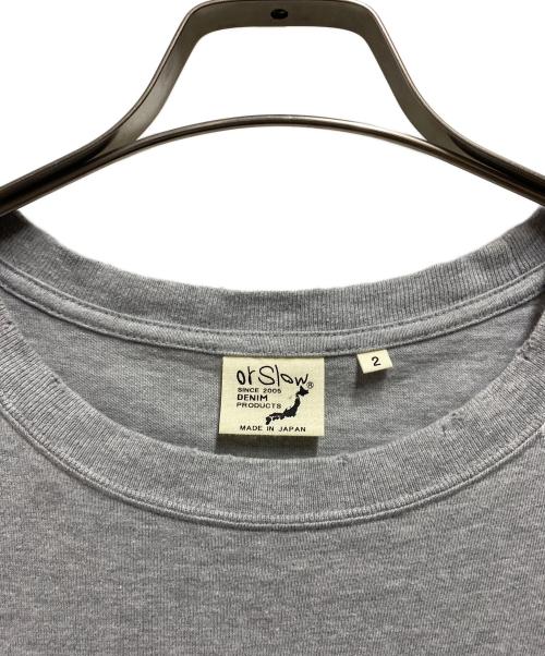 orSlow（オアスロウ）orSlow (オアスロウ) ORIGAMI PRINT Tシャツ グレー サイズ:2の古着・服飾アイテム