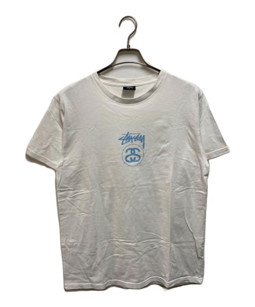 stussy（ステューシー）stussy (ステューシー) SSリンクロゴＴシャツ ホワイト サイズ:Mの古着・服飾アイテム