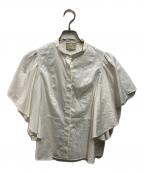 UNITED ARROWSユナイテッドアローズ）の古着「ペプラム フレアスリーブ ブラウス」｜ホワイト