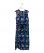 GRACE CONTINENTAL（グレースコンチネンタル）の古着「ボタニカルパロットワンピース」｜ブルー