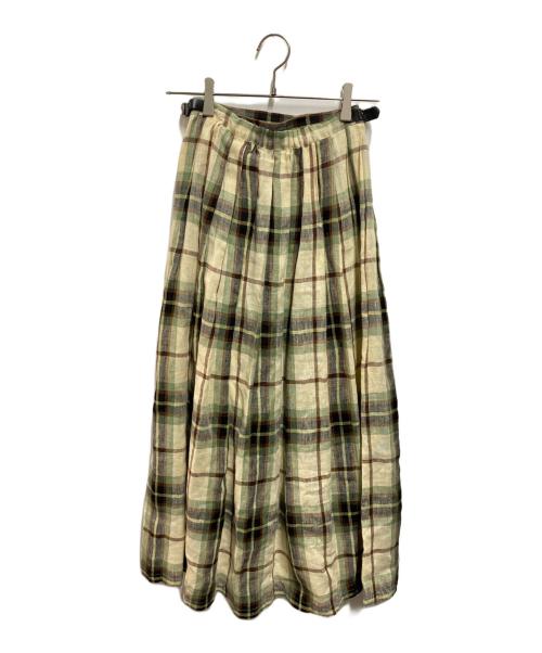 O'NEIL OF DUBLIN（オニールオブダブリン）O'NEIL OF DUBLIN (オニールオブダブリン) リネンラップスカート ベージュ サイズ:34の古着・服飾アイテム